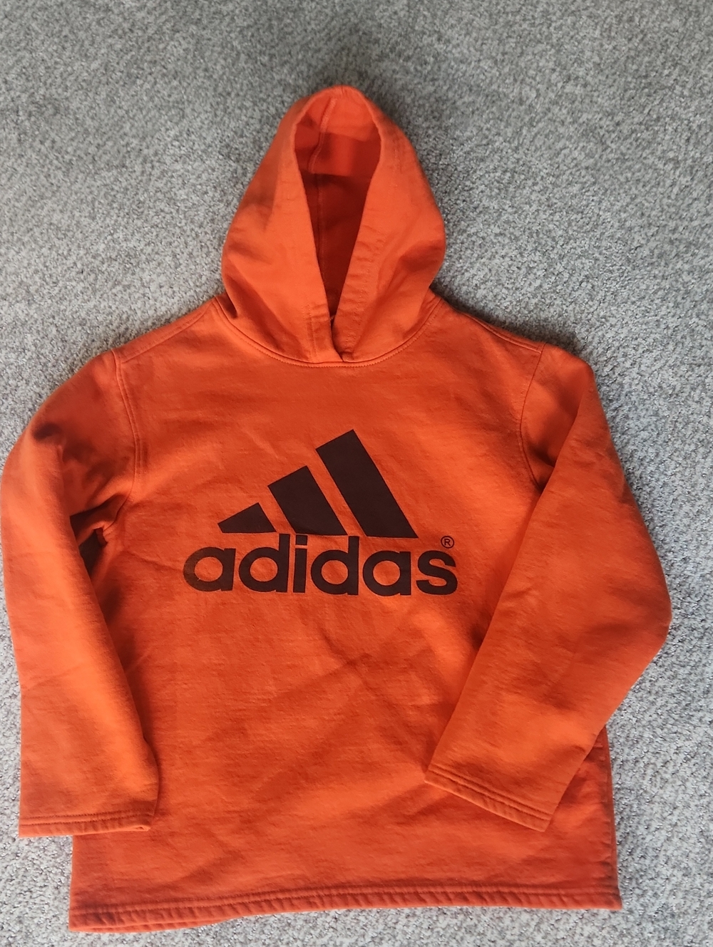 adidas Orange Mens Hoodie - Size Small
